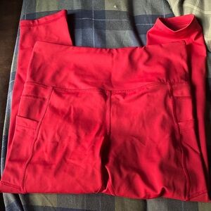 Women's Red Leggings